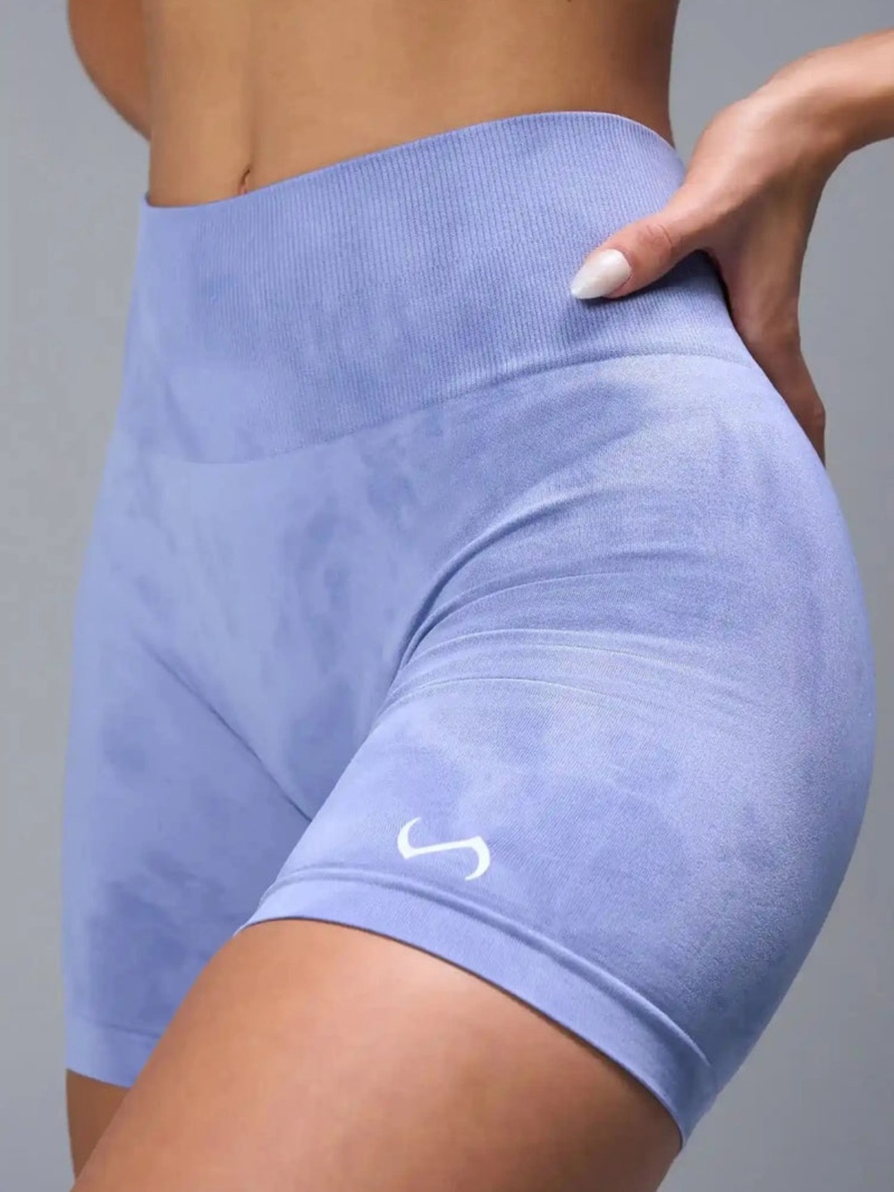 TLF Cosmic Seamless Scrunch Butt Shorts Aurora Blue Small